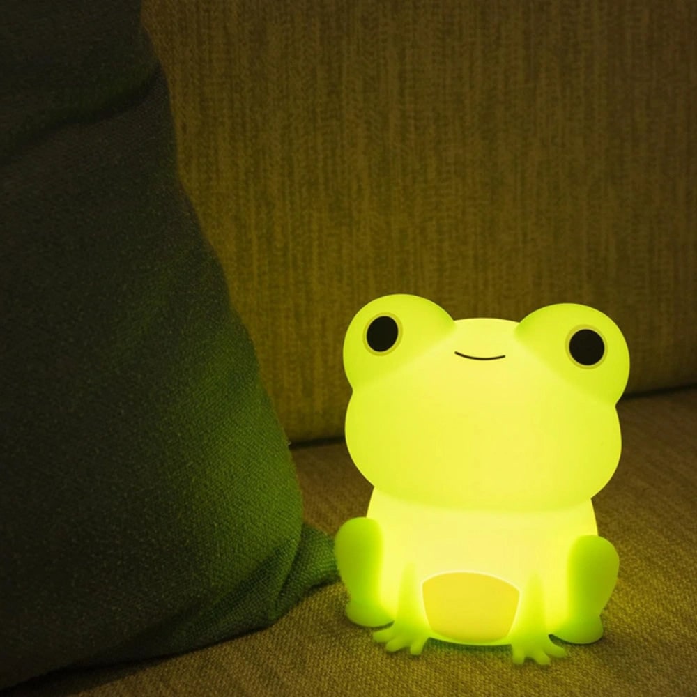 Lámpara de mesa nocturna infantil portátil con forma de animal, regulable y adorable