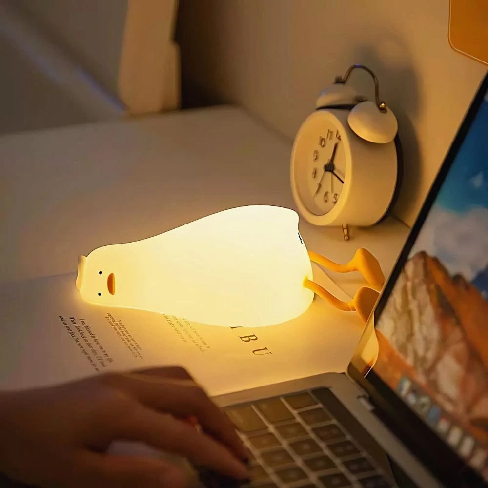 Lámpara de mesa nocturna infantil portátil con forma de animal, regulable y adorable
