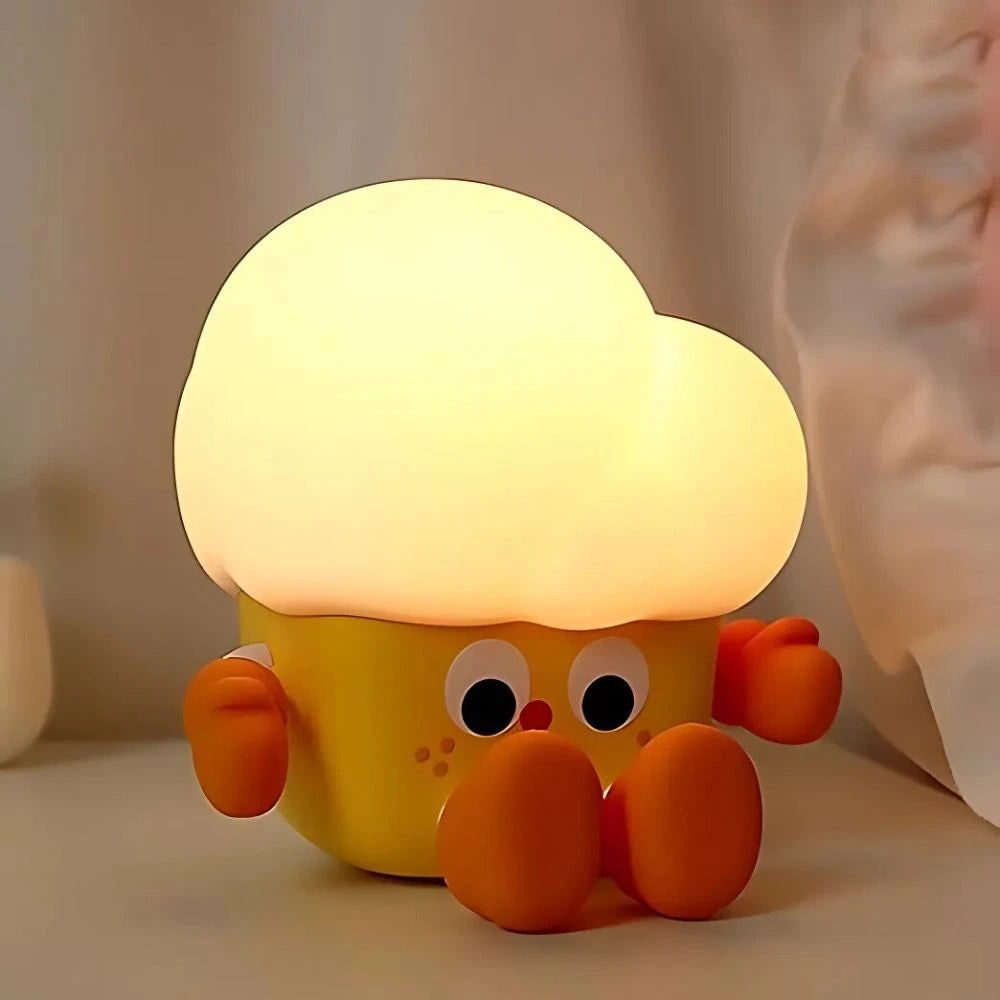 Lámpara de mesa nocturna infantil portátil con forma de animal, regulable y adorable
