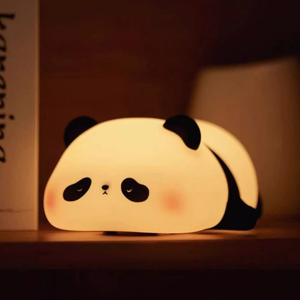 Lámpara de mesa nocturna infantil portátil con forma de animal, regulable y adorable