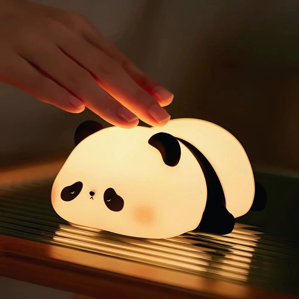 Lámpara de mesa nocturna infantil portátil con forma de animal, regulable y adorable