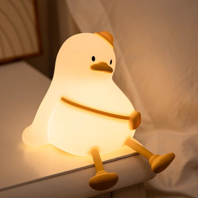 Lámpara de mesa nocturna infantil portátil con forma de animal, regulable y adorable