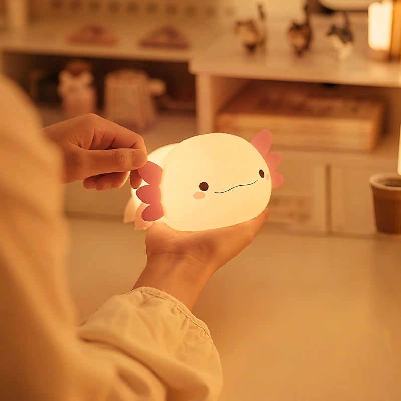 Lámpara de mesa nocturna infantil portátil con forma de animal, regulable y adorable