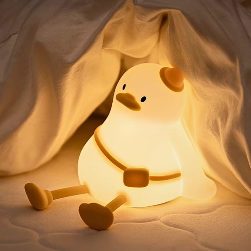 Lámpara de mesa nocturna infantil portátil con forma de animal, regulable y adorable