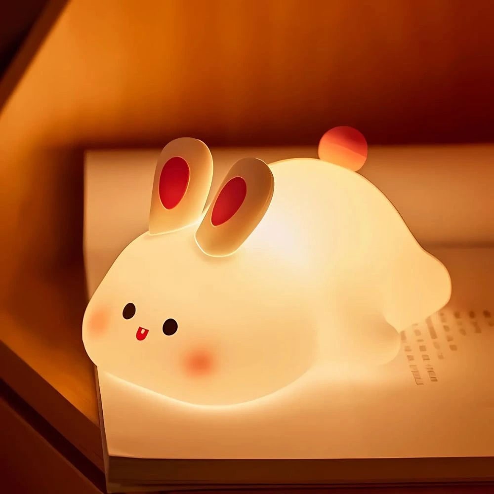 Lámpara de mesa nocturna infantil portátil con forma de animal, regulable y adorable