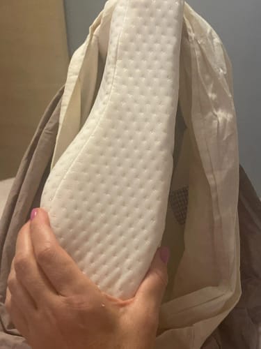 Almohada ergonómica de espuma viscoelástica de rebote lento, contorneada, para soporte cervical
