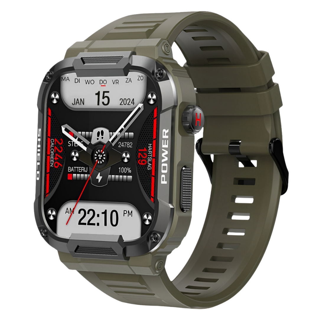 Reloj inteligente resistente a golpes e impermeable, con monitorización de la salud, para hombre