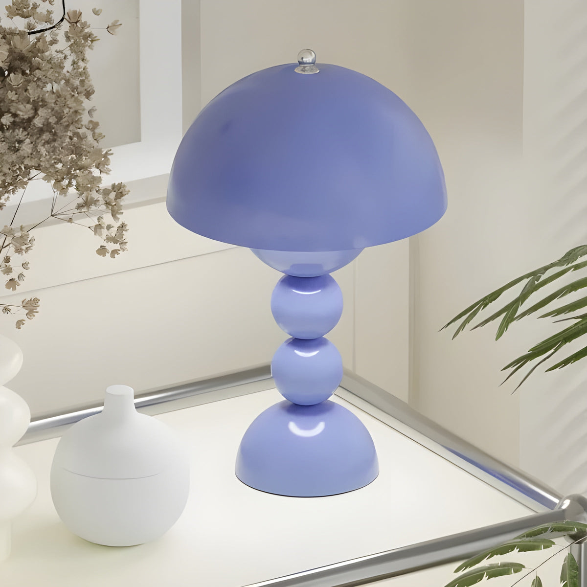 Lámpara de mesa de noche minimalista escandinava con forma de capullo floral y regulable