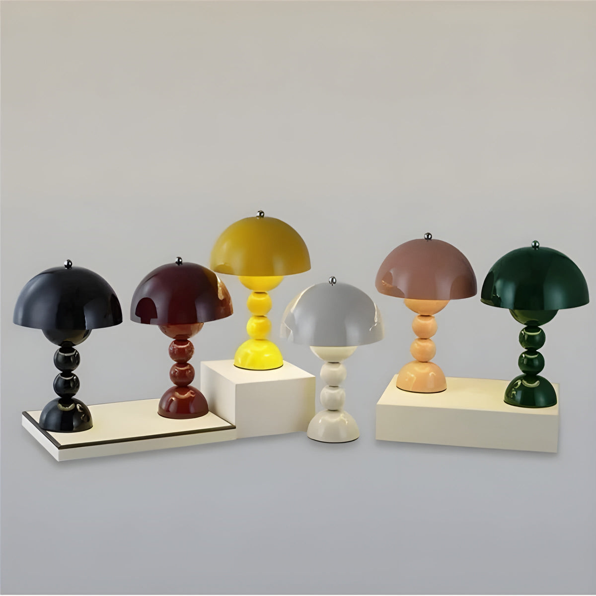Lámpara de mesa de noche minimalista escandinava con forma de capullo floral y regulable