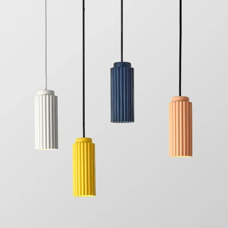 Lámpara colgante de techo escandinava minimalista de metal y vidrio
