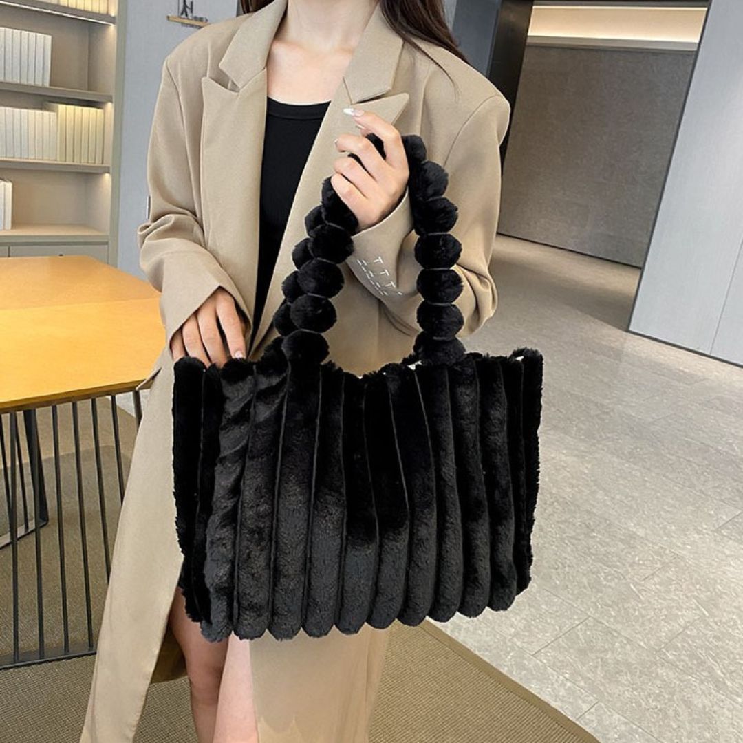Bolso de hombro de textura suave y gruesa para uso diario