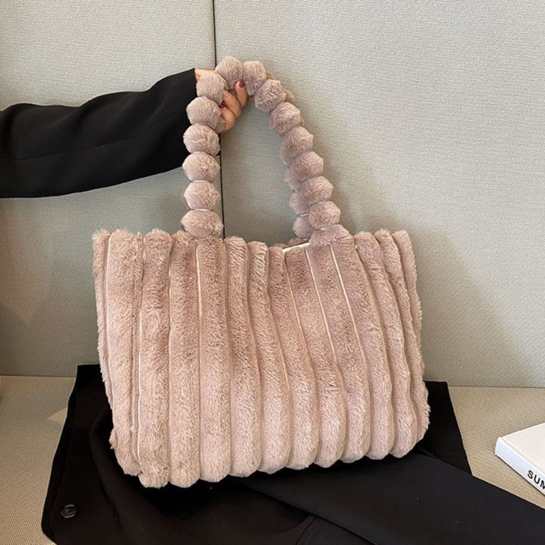 Bolso de hombro de textura suave y gruesa para uso diario