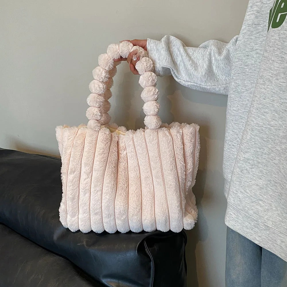 Bolso de hombro de textura suave y gruesa para uso diario