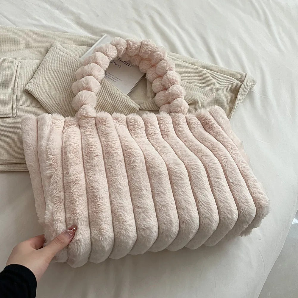Bolso de hombro de textura suave y gruesa para uso diario