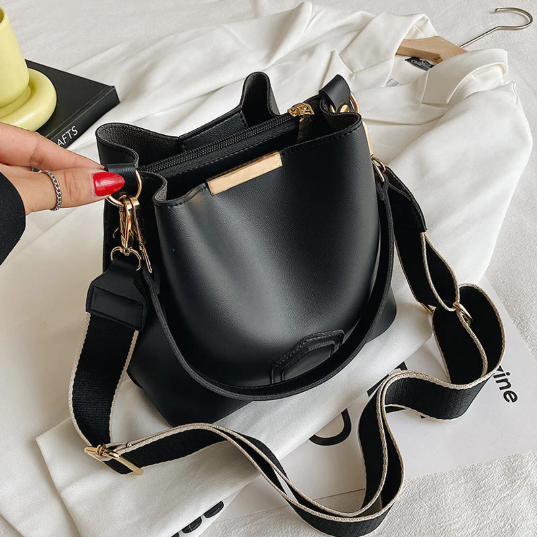 Bolso de mano y hombro convertible de cuero con correa ajustable