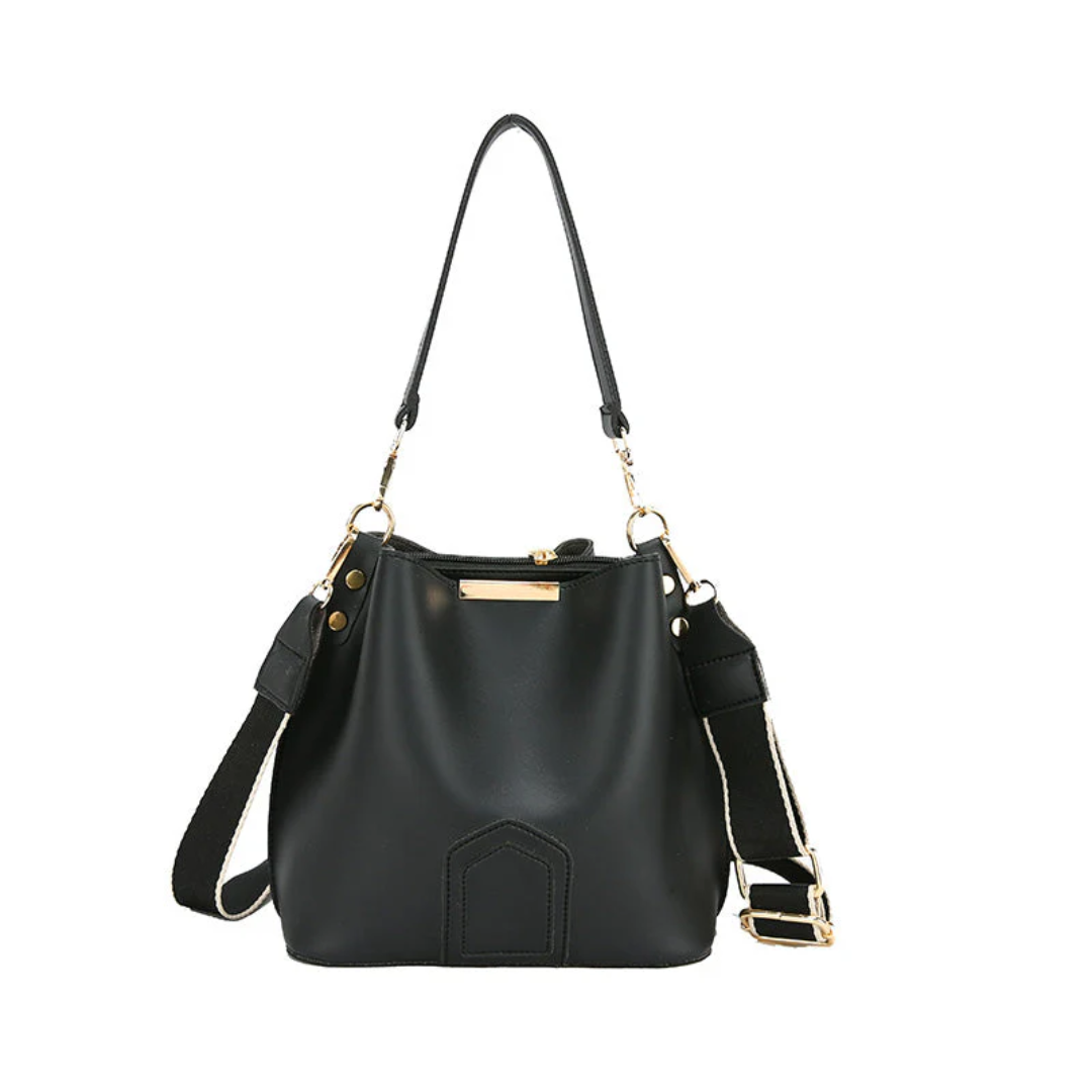 Bolso de mano y hombro convertible de cuero con correa ajustable