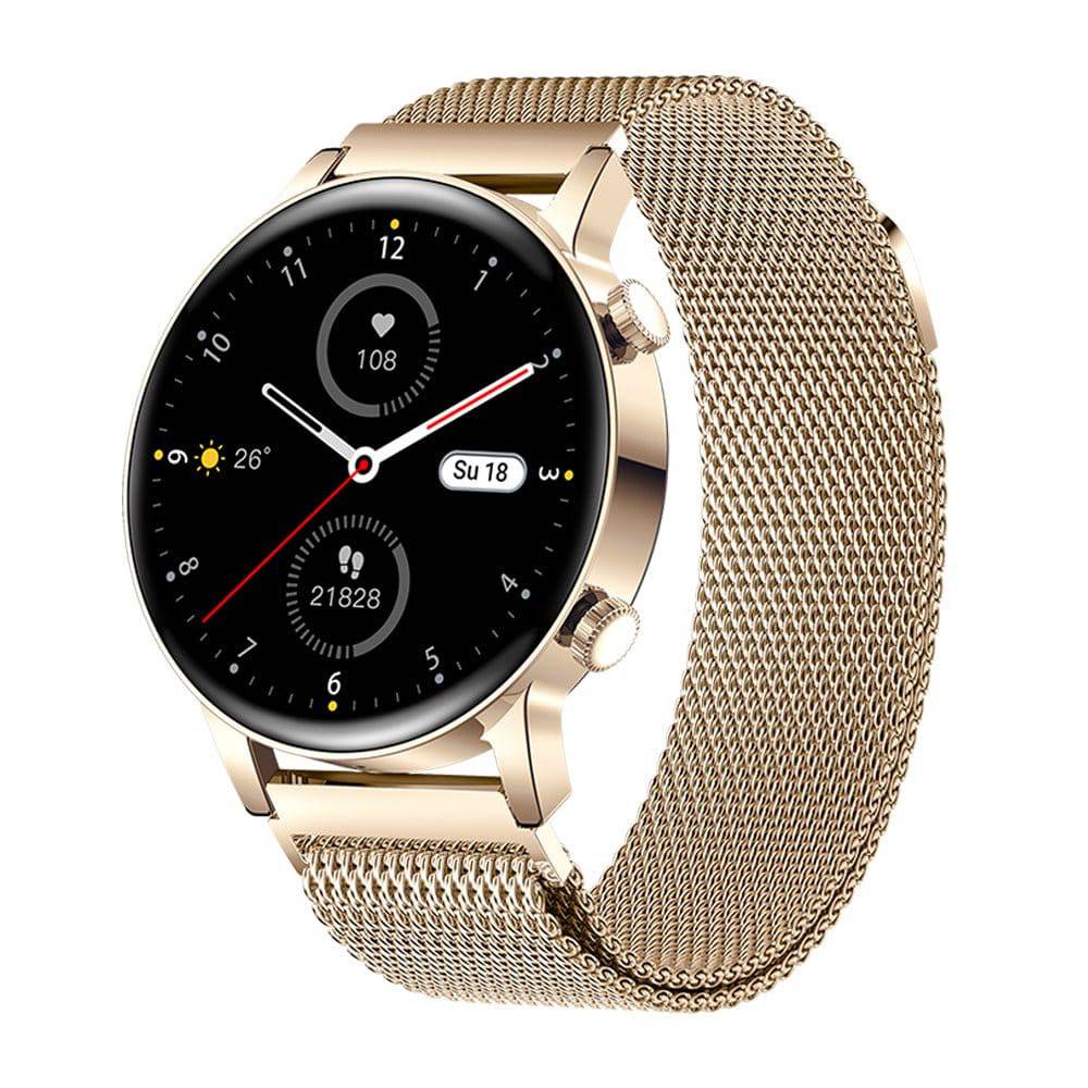 Reloj inteligente resistente al agua, con pantalla táctil y seguimiento de la salud, para mujer
