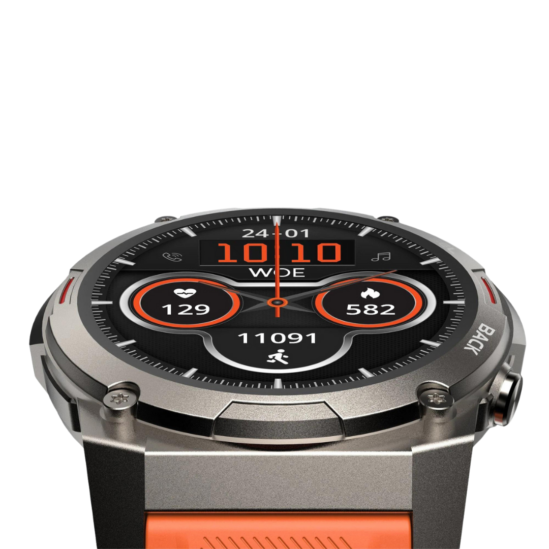 Reloj inteligente resistente al agua, con carcasa de aluminio, pantalla AMOLED y monitor de actividad física