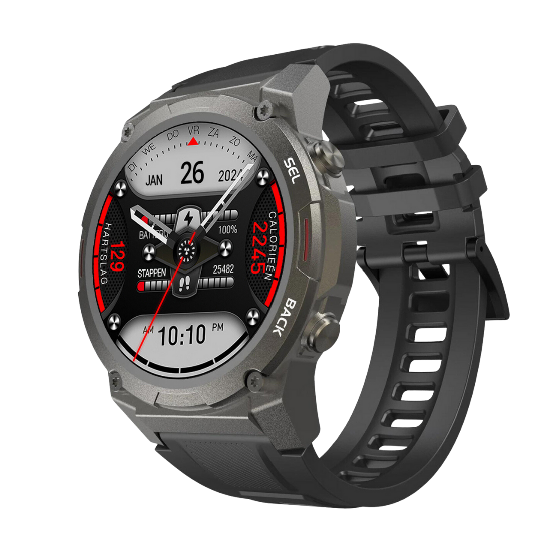 Reloj inteligente resistente al agua, con carcasa de aluminio, pantalla AMOLED y monitor de actividad física