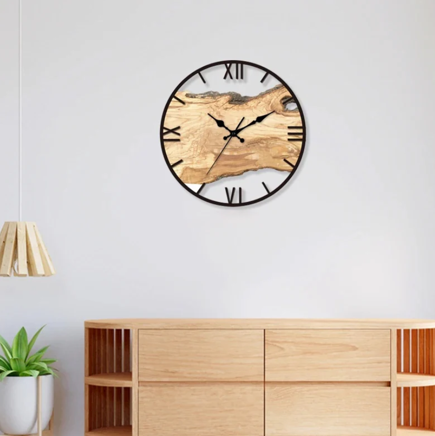 Reloj de pared minimalista de cuarzo silencioso, fabricado en acrílico transparente