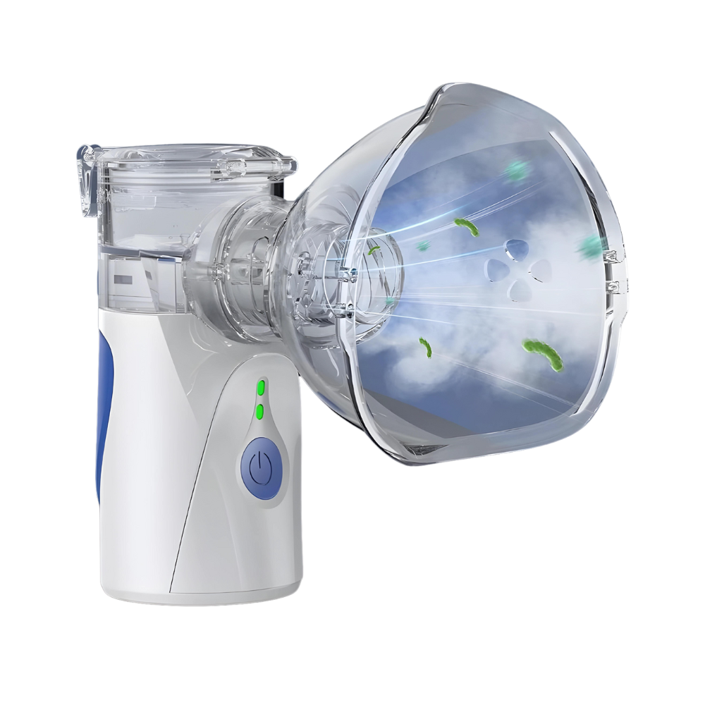 Mascarilla inhaladora portátil y compacta de vapor, nebulizador ultrasónico