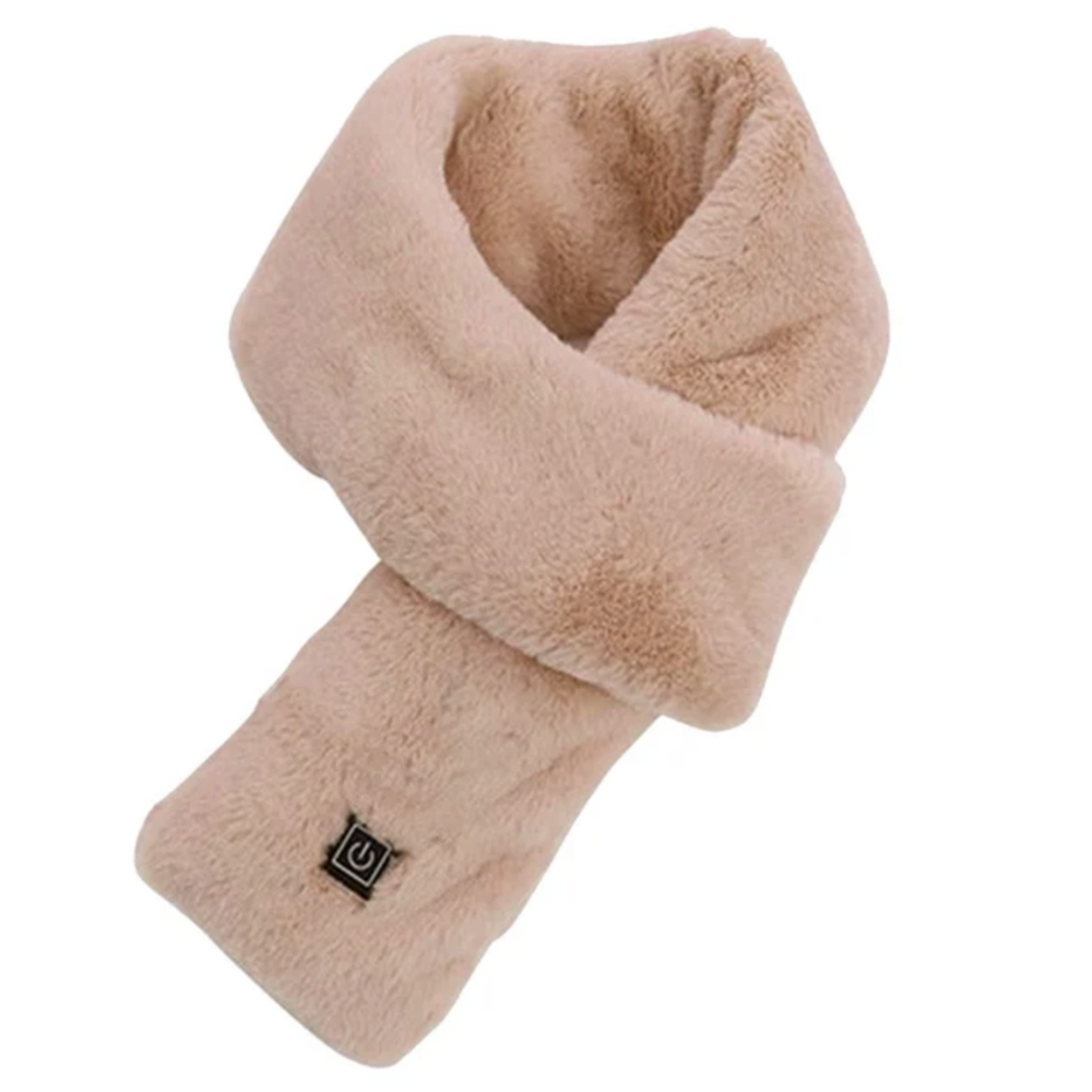 Bufanda térmica para el cuello de invierno, de piel sintética, con calefacción USB