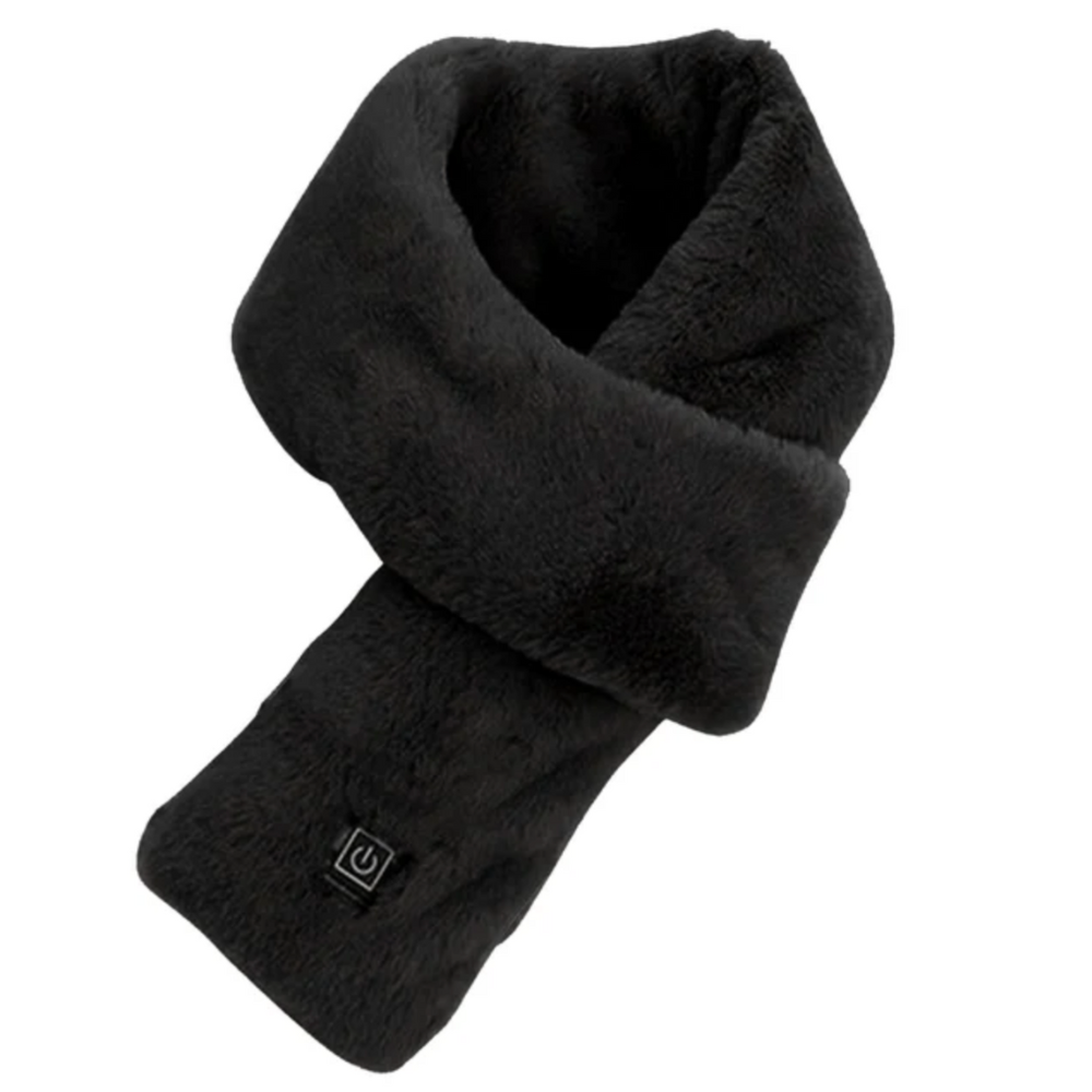 Bufanda térmica para el cuello de invierno, de piel sintética, con calefacción USB