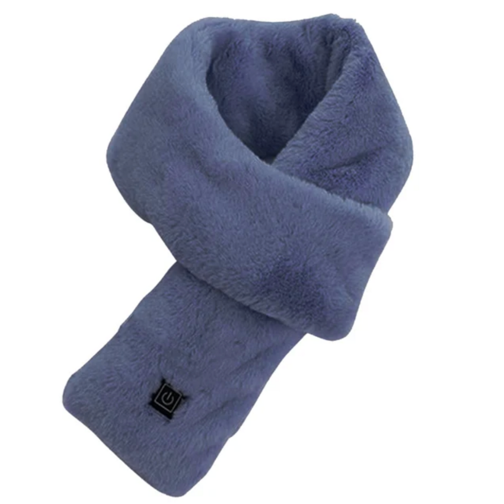 Bufanda térmica para el cuello de invierno, de piel sintética, con calefacción USB