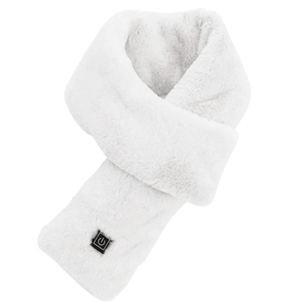 Bufanda térmica para el cuello de invierno, de piel sintética, con calefacción USB