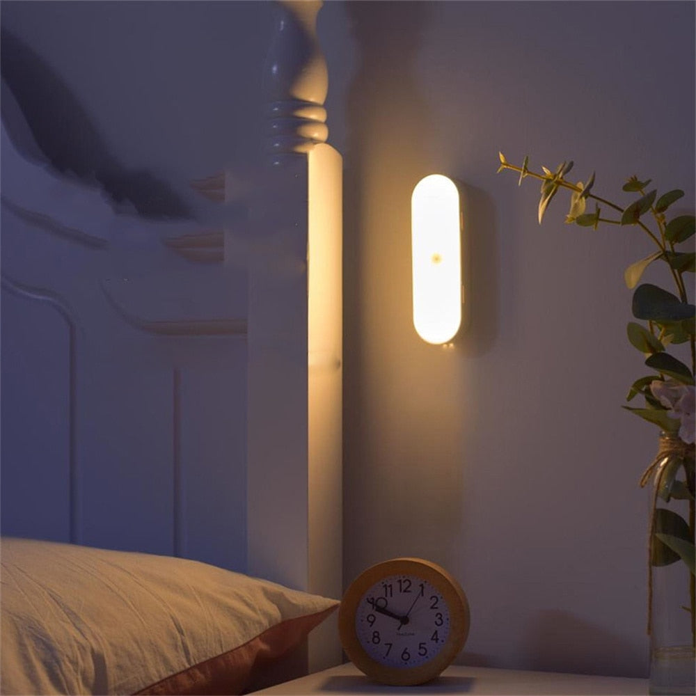 Aplique de pared inalámbrico recargable con sensor de movimiento magnético