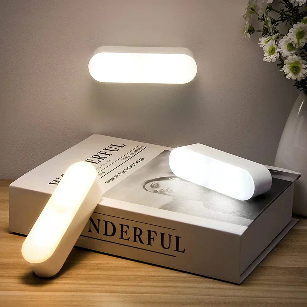 Aplique de pared inalámbrico recargable con sensor de movimiento magnético