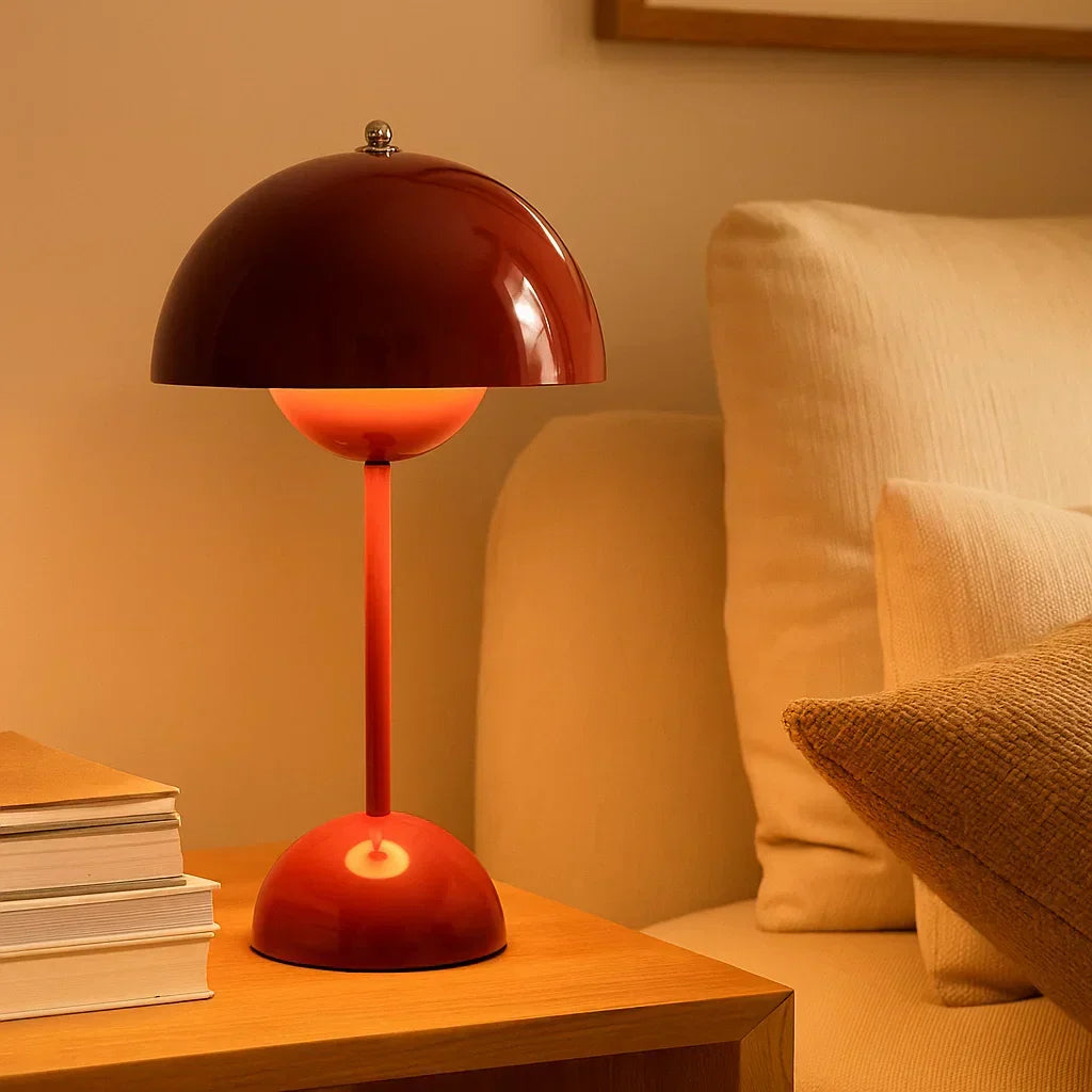 Lámpara de mesa escandinava elegante y minimalista, táctil y regulable