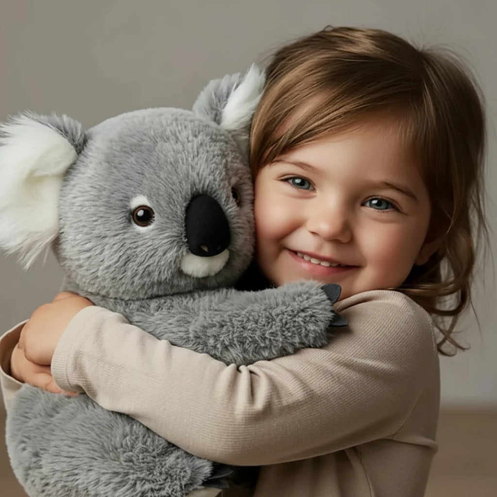 Juguete de animal de peluche tipo koala, suave, con peso y para abrazar