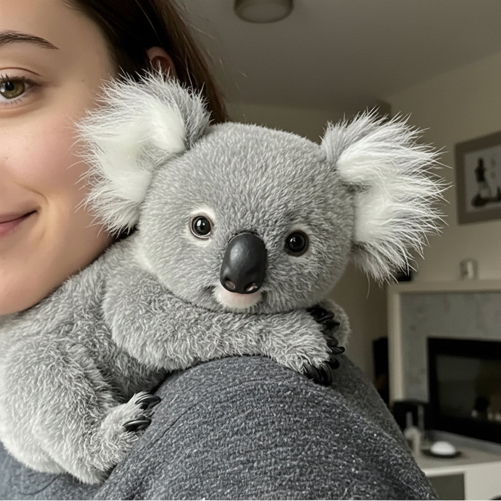 Juguete de animal de peluche tipo koala, suave, con peso y para abrazar