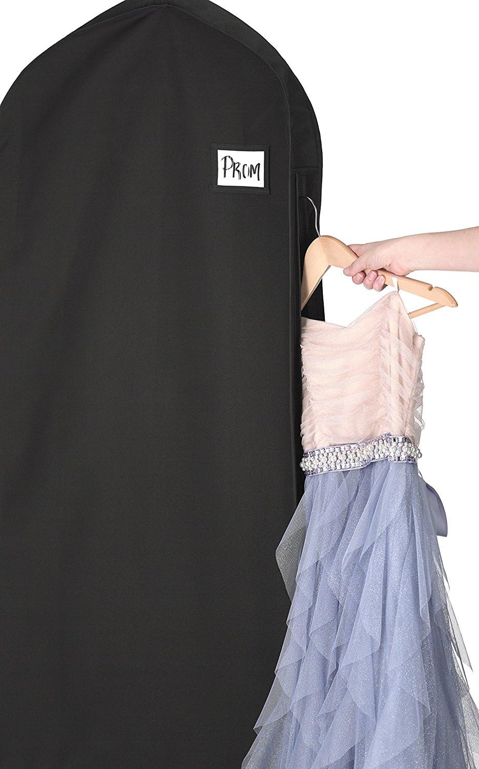 Bolsa de viaje para prendas de largo completo, resistente al agua, con cremallera y bolsillo para accesorios