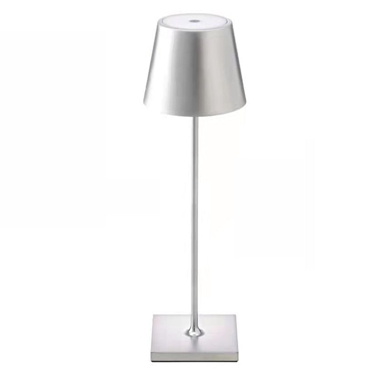 Lámpara de mesa portátil, inalámbrica, táctil, regulable y recargable