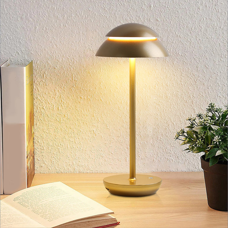 Lámpara de mesa portátil inalámbrica de plástico, recargable para interiores y exteriores