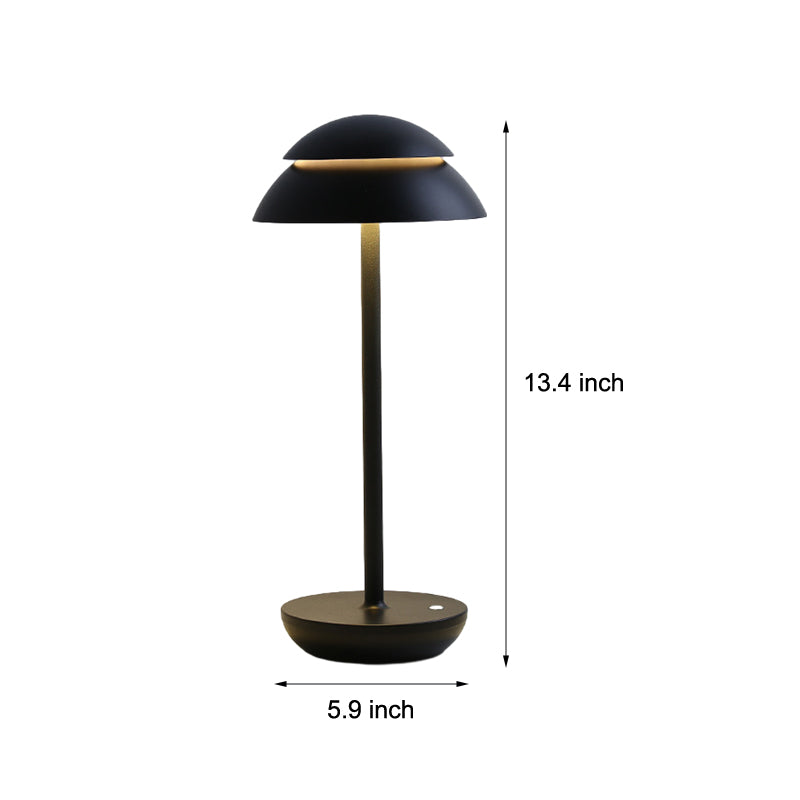 Lámpara de mesa portátil inalámbrica de plástico, recargable para interiores y exteriores