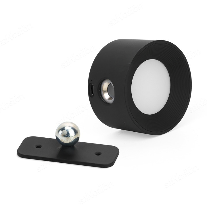 Lámpara de pared giratoria con soporte magnético, inalámbrica, recargable y regulable