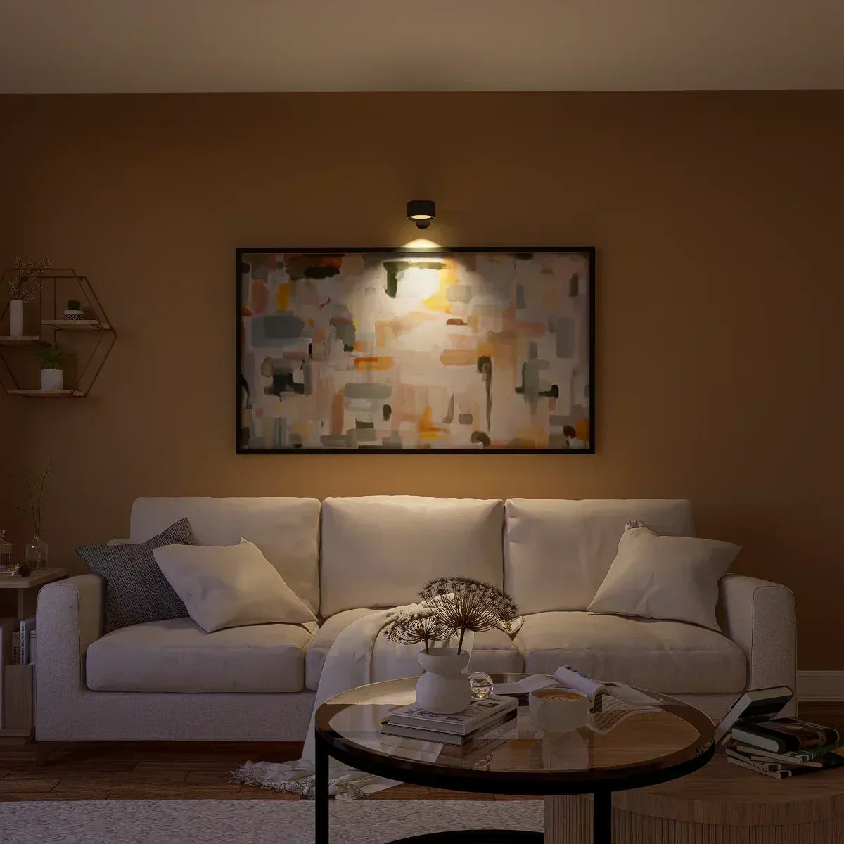 Lámpara de pared giratoria con soporte magnético, inalámbrica, recargable y regulable