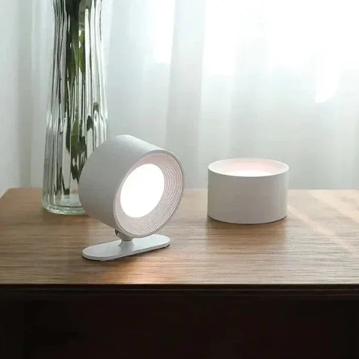 Lámpara de pared giratoria con soporte magnético, inalámbrica, recargable y regulable