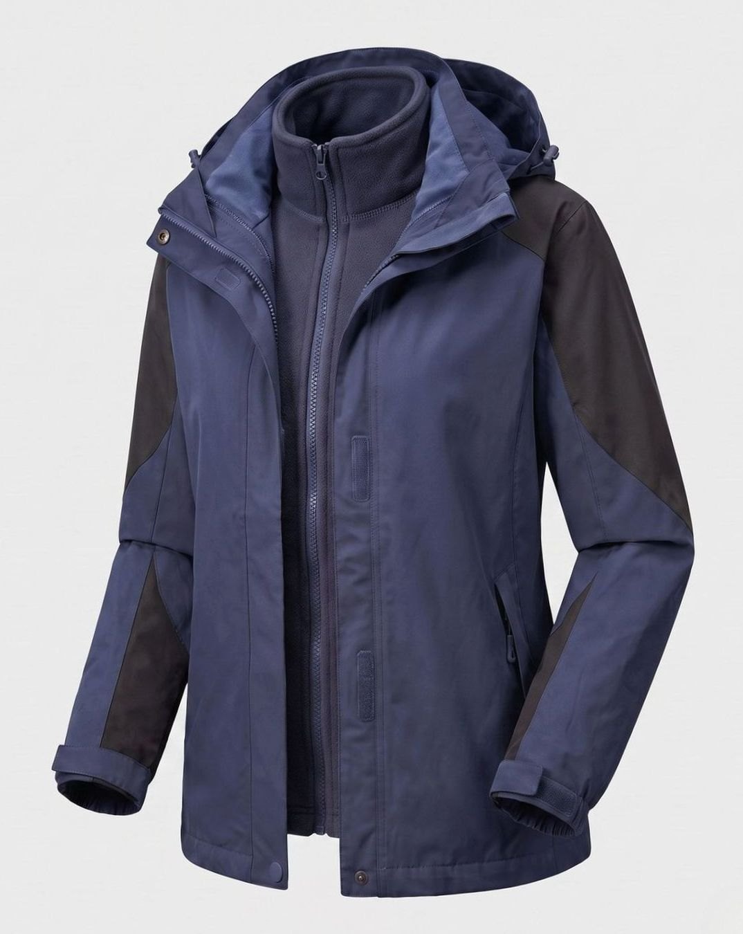 Chaqueta softshell 2 en 1 para mujer con capucha y forro polar, rosa