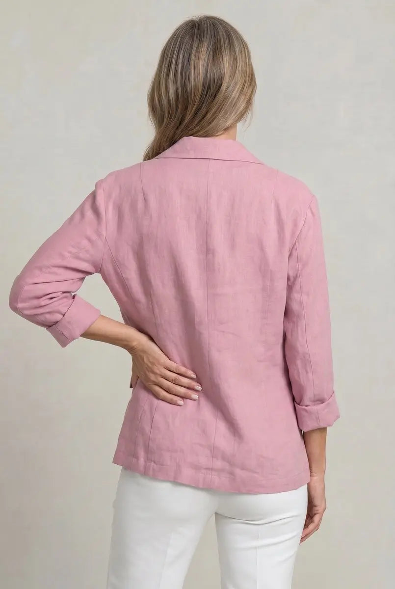Blazer ligero de un solo botón para mujer, con corte relajado