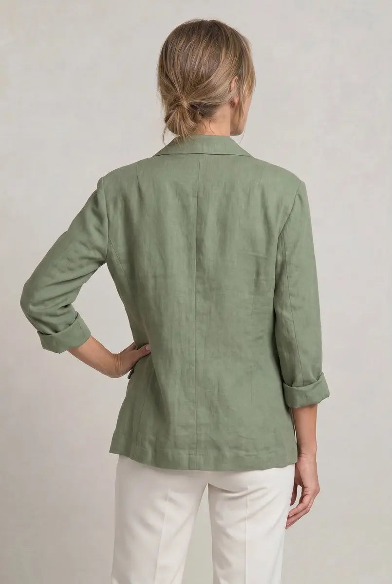 Blazer ligero de un solo botón para mujer, con corte relajado