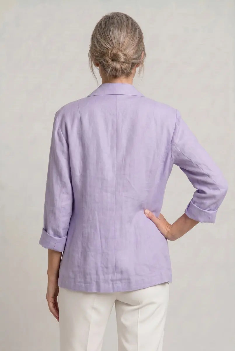 Blazer ligero de un solo botón para mujer, con corte relajado
