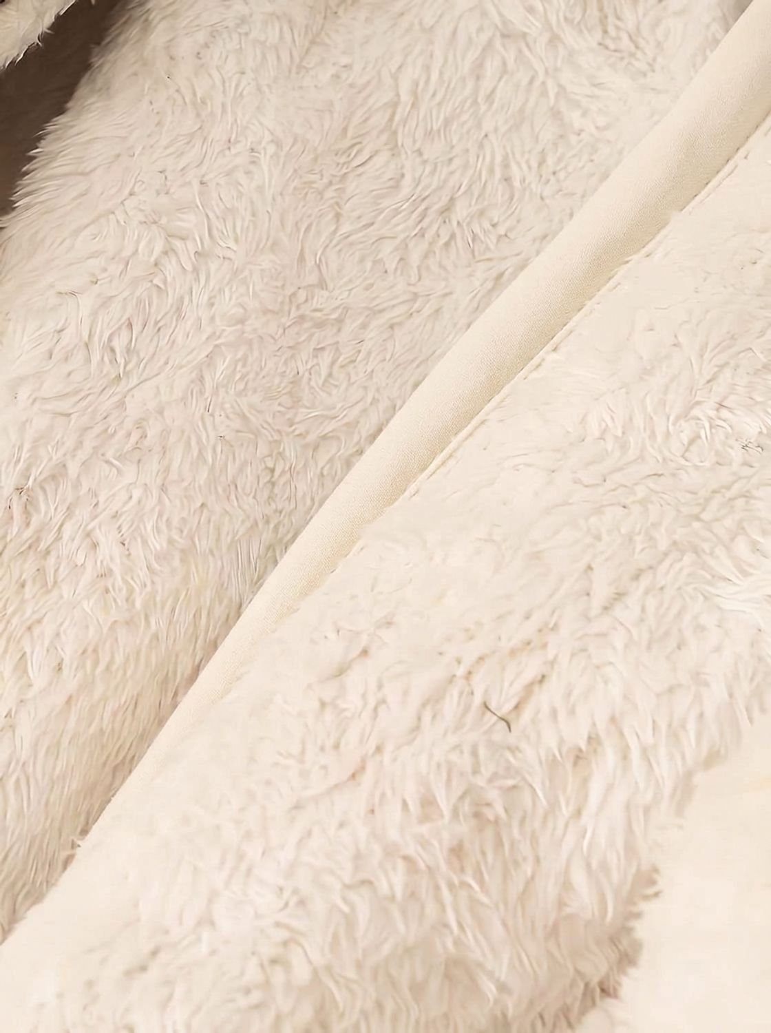 Parka de invierno de largo medio con cuello de piel sintética y cintura ajustable con cordón para mujer