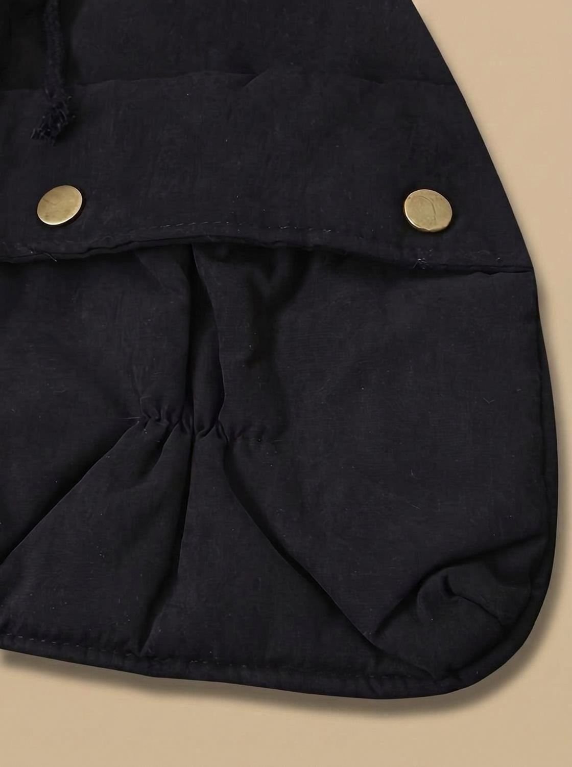 Parka de invierno de largo medio con cuello de piel sintética y cintura ajustable con cordón para mujer