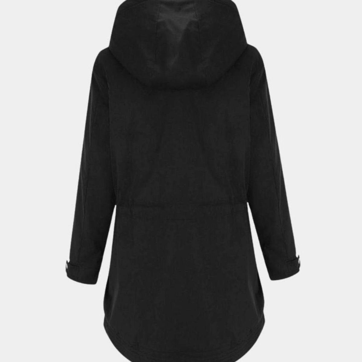 Abrigo parka con capucha, forro polar y cintura ajustable para mujer