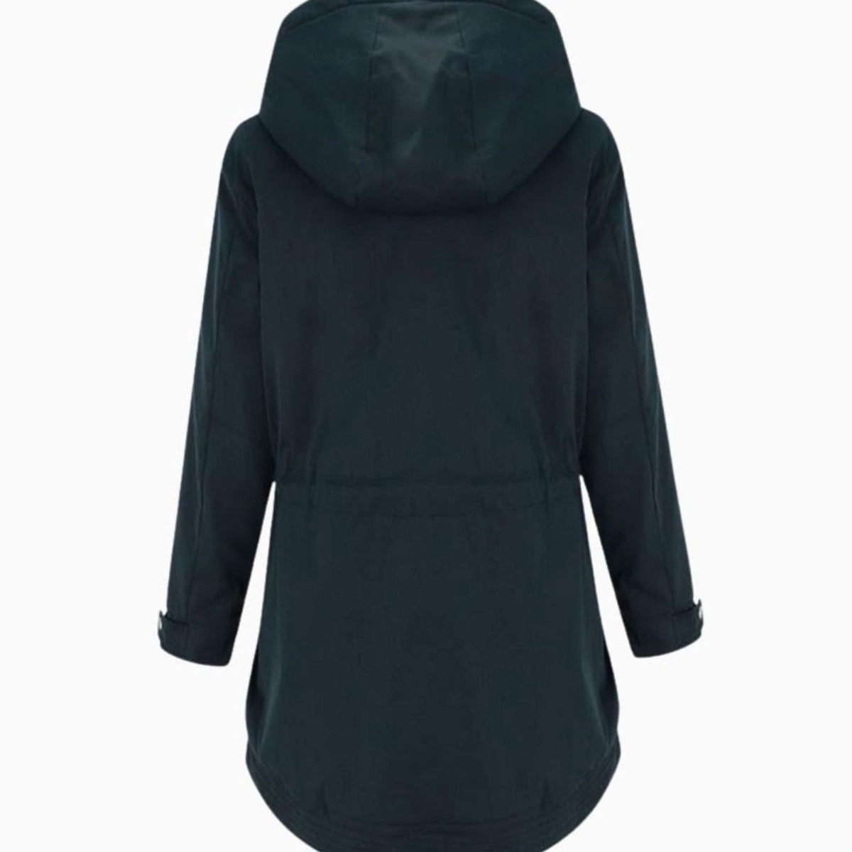 Abrigo parka con capucha, forro polar y cintura ajustable para mujer