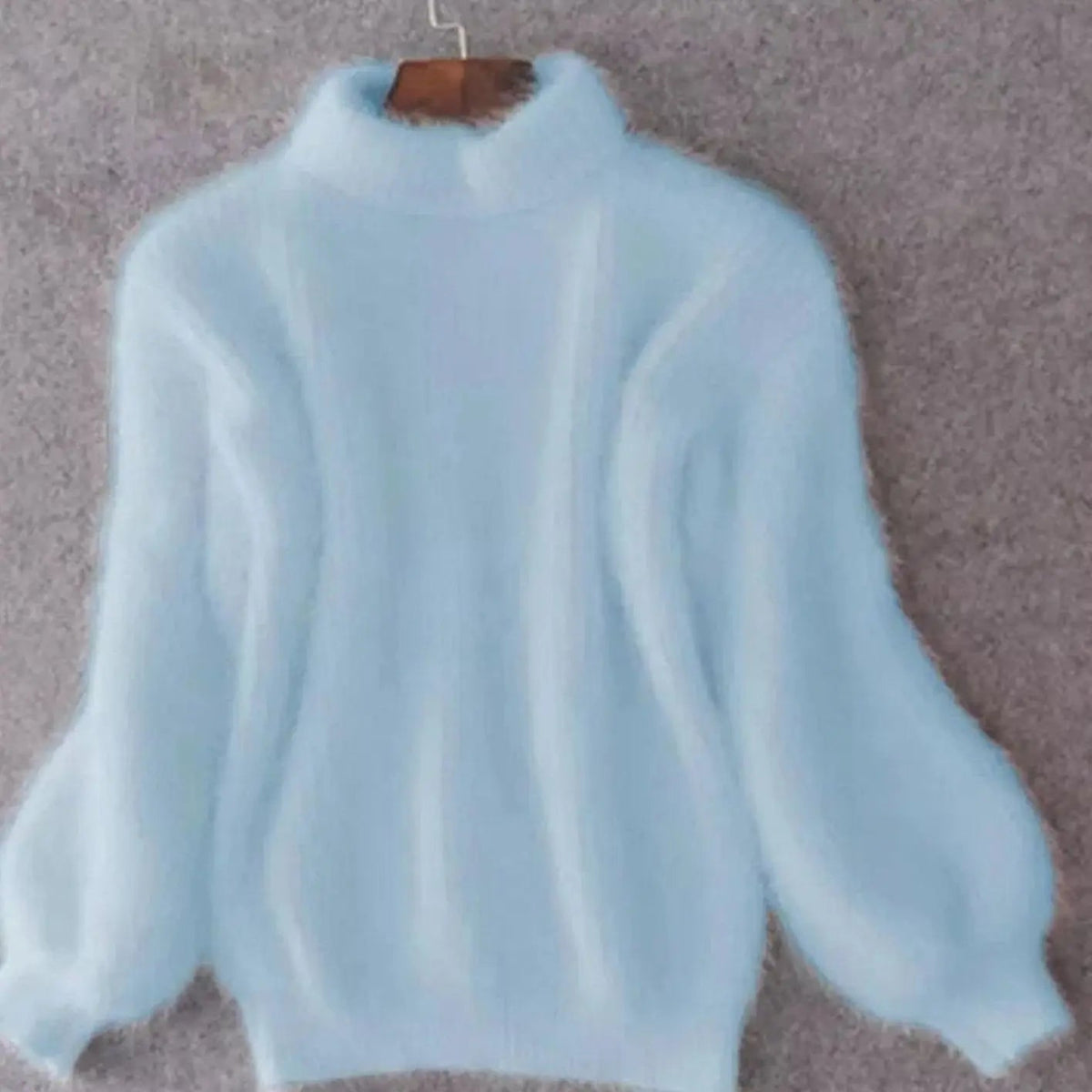 Jersey de punto holgado y mullido de cuello alto para mujer